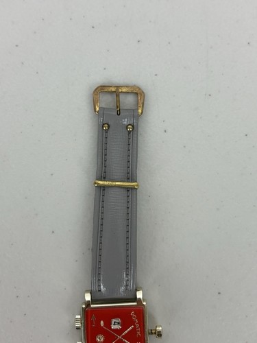 Vintage Golf Scoring Watch Swiss Made The Domatic Scorer Red Face Gray Strap - Picture 3 of 20