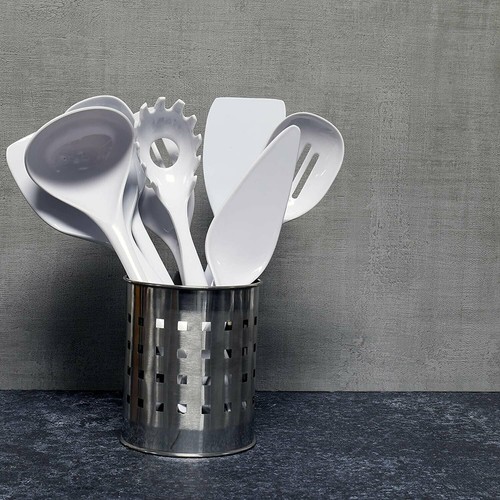 Chef Craft 11.5" Long Melamine Turner Fork Kitchen Utensil - Black or White - 第 3/7 張圖片