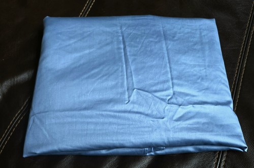 Brooklinen Luxe Sateen Duvet Cover Queen/Full Cotton Dusk Blue Retail $179 #397 - Picture 6 of 7