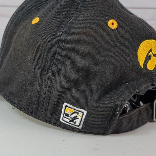 Cappello The Game Iowa Occhi di Falco Strapback Nero Oro Taglia Unica Adj Cotone Ricamato - Foto 6 di 11