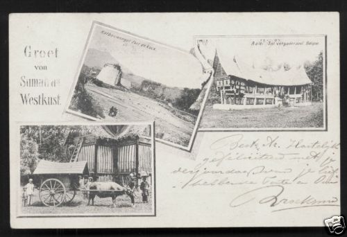 Gruss aus Sumatra Fort de Kock Balei Indonesien um 1899 - Bild 1 von 1