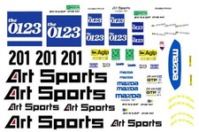  201 Art Sports Mazda 787 1990 1/25th - 1/24th Scale WATERSLIDE DECALS