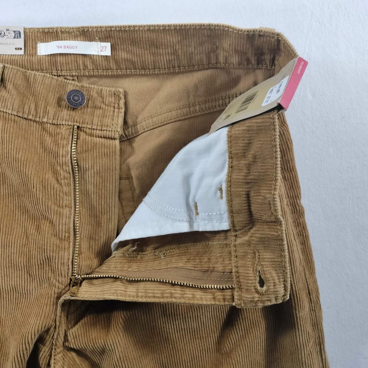 Levi's '94 Baggy Brown Corduroy Straight Leg Pants Womens