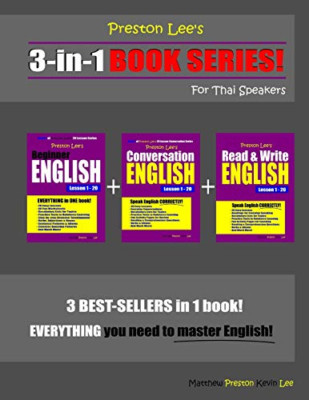 Preston Lee's 3-in-1 Book Series! Beginner English, Con - Paperback NEW Preston,