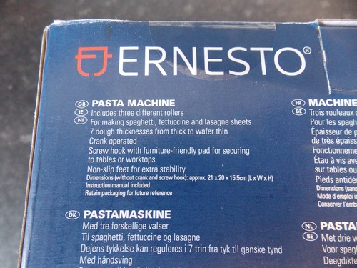 Ernesto Stainless Steel Pasta Maker Machine ~ Brand New Still Factory Sealed - Picture 7 of 7
