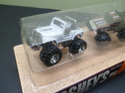 Vintage Hartoy Tough Riders Hersheys 3 Monster Truck Set Jeep Silverado Pullback - Picture 4 of 12