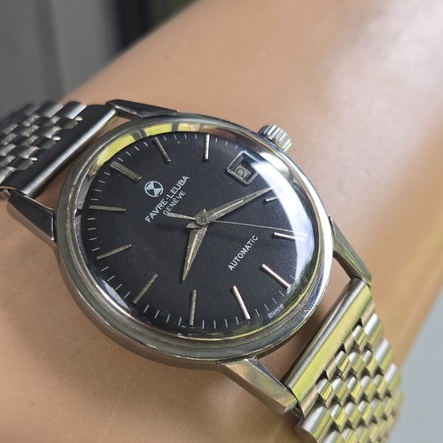 Vintage FAVRE-LEUBA Geneve men's watch FL 1152 21 Jewels DATE swiss 1960s - Picture 12 of 15