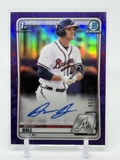 2020 Bowman Chrome BRYCE BALL Braves Purple Refractor AUTO #'d /250 CPA-BBA