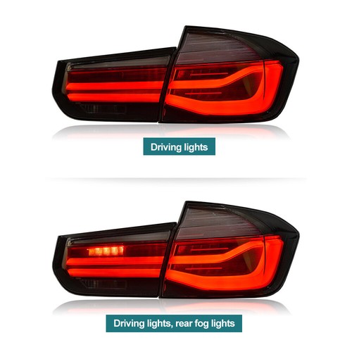 2X SMOKEY FUll LED Tail Lights For BMW F80 M3/3 series Sedan F30 F35 2012-2018 - Picture 7 of 19