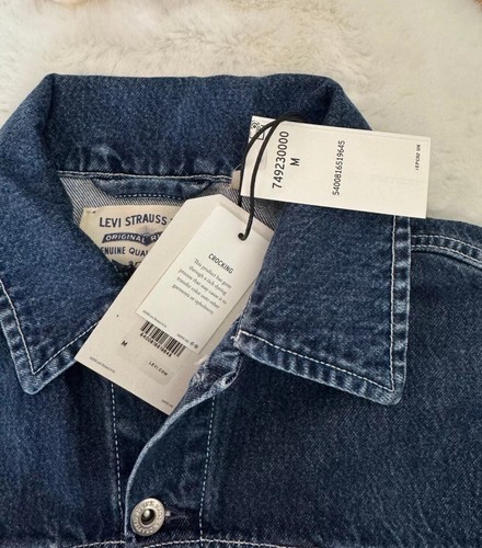 Levi’s Fringed Ranch Denim Jacket Crafted Blue Western size M Medium Cowboy - Picture 4 of 7