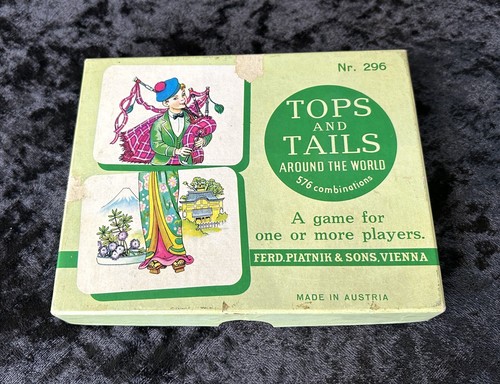 Tops And Tails Around The World - passendes Kartenspiel - 50er Jahre - Piatnik, Wien - Bild 2 von 3