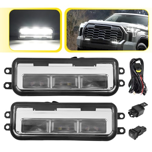 Bumper LED Fog Lights Driving Lamps Pair Left+Right For 2022-24 Toyota Tundra - Foto 21 di 21