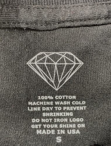 Diamond Supply T Shirt Uomo Piccola Nera Ciambella Poliziotti Y2K Skater Grunge Cotone - Foto 10 di 10