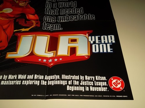 Póster Promocional Flash Aquaman Canary 1997 Año Uno JLA DC Comics Promocional 34x22 - Imagen 4 de 7