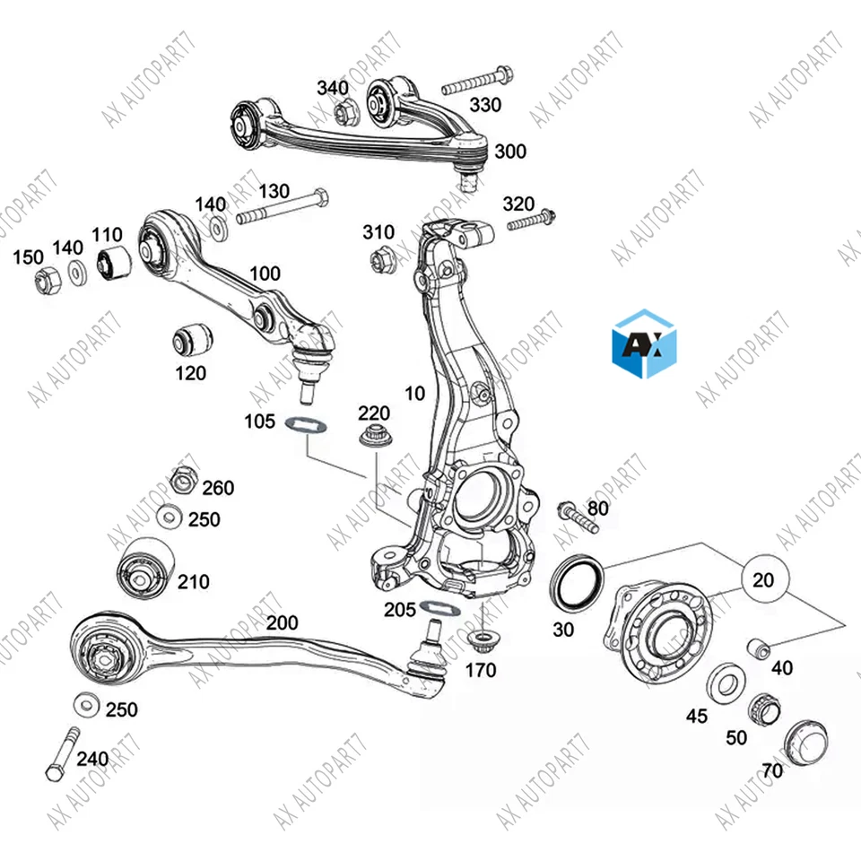 LEMFORDER Front L Control Arm For MercedesBenz W222 S550 S650 S63 AMG 2223302301 - Image 2 of 3