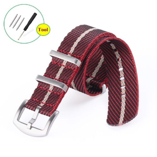 Military Style Nylon Watch Strap 18mm 20mm 22mm Canvas Band for Tudor Black Bay - Picture 14 of 16
