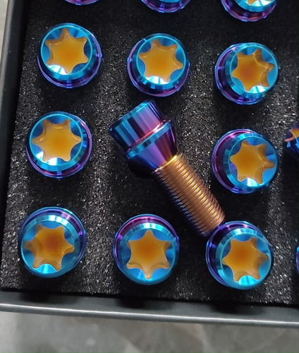 Rison Titanium Lug Bolts M14×1.5x28mm Titanium Torx Lug Bolt Wheel Bolts 20PCS - Video 1 of 1