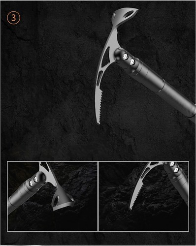 Folding Shovel Outdoor Survival Garden Spade Axe Camping Fold Tactical Shovels - Picture 7 of 12