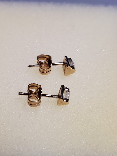 0.50 CTW GENUINE DIAMOND IN 10KT SOLID YELLOW GOLD EARRINGS STUD - Picture 17 of 23