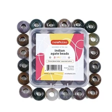Incraftables 15mm Indian Agate Beads for Jewelry Making (20pcs)