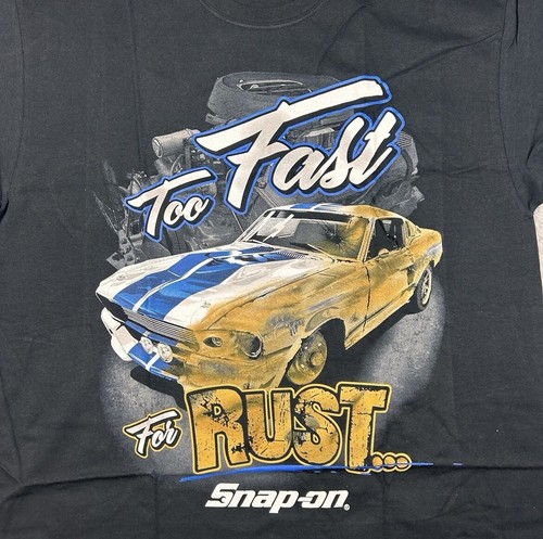 New Snap-On Tools Too Fast For Rust T-Shirt 2XL Cars Racing Hot Rod Streetwear - Picture 2 of 3