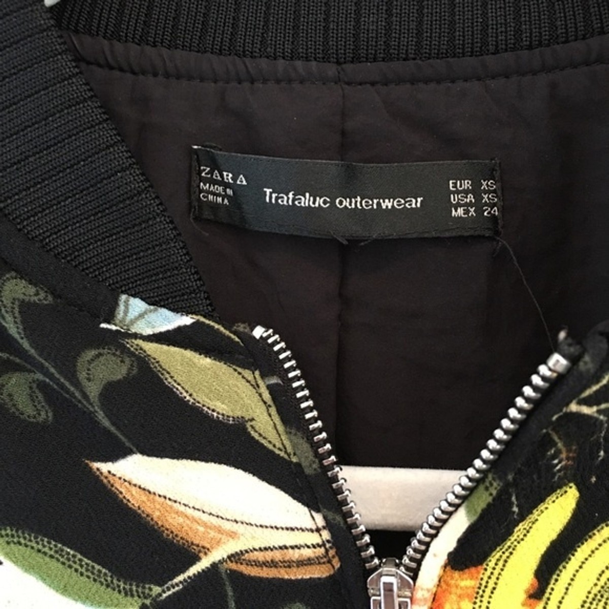 ZARA Trafaluc outwear ボンバージャケット Zara Trafaluc Outerwear Floral Bomber Jacket Lined Full Zip