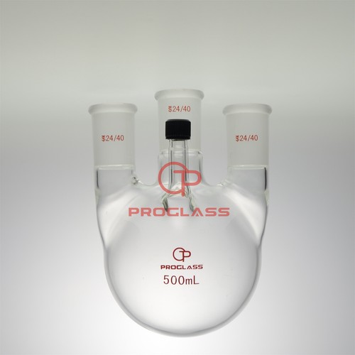 Lab Four Necks Round Bottom Flask,with Threaded Side Arm - Picture 1 of 6