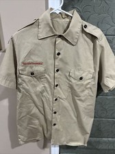 Boy Scout BSA UNIFORM SHIRT Mens Medium Short Sleeve Tan K91