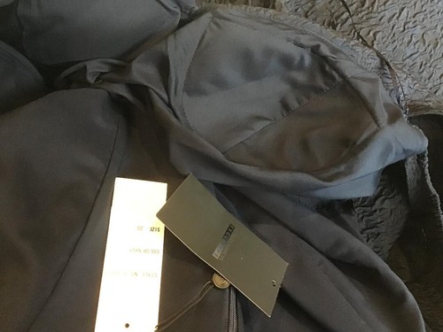 $620 NWT Teri Jon Off-the-Shoulder High-Low Jacquard Gown Dress Sz.20 Dark Navy - Picture 14 of 21