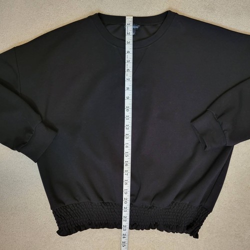 Cynthia Rowley Anthropologie Size L Sweatshirt Long Drop Sleeve Pullover Crew Nk - Picture 9 of 15