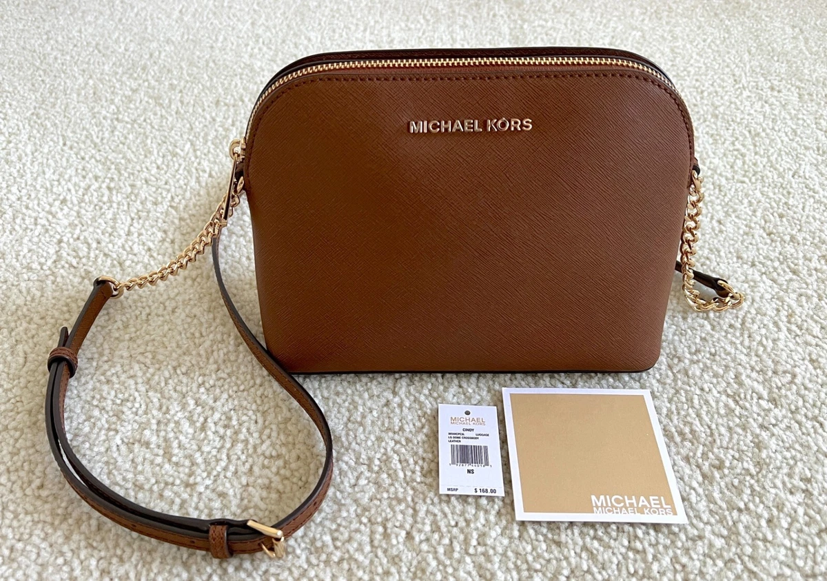 MICHAEL KORS CINDY LARGE Dome CROSSBODY Bag Various Col. Saffiano