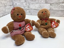 Ty Rare Beanie Babies Hansel and Gretel Gingerbread Man 7" Plush Christmas NWT