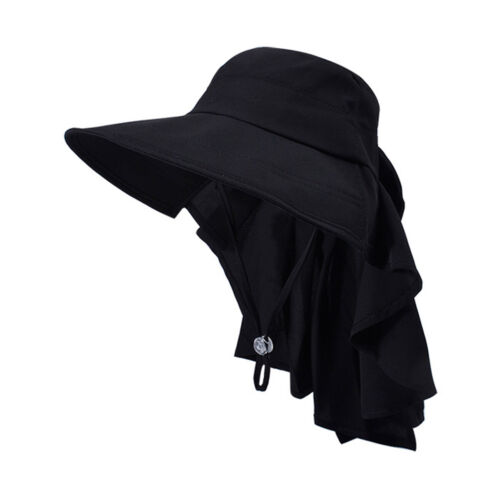 Women's Sun Hat UPF 50+ Wide Brim Gardening Hat with Bowknot Neck Flap Ponytail - Bild 16 von 18