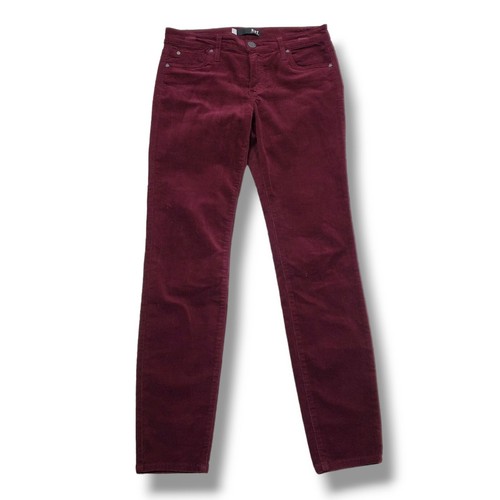 Kut from the Kloth Diana Fab Ab Skinny Corduroy Pants Womens 4 Red - Picture 1 of 7