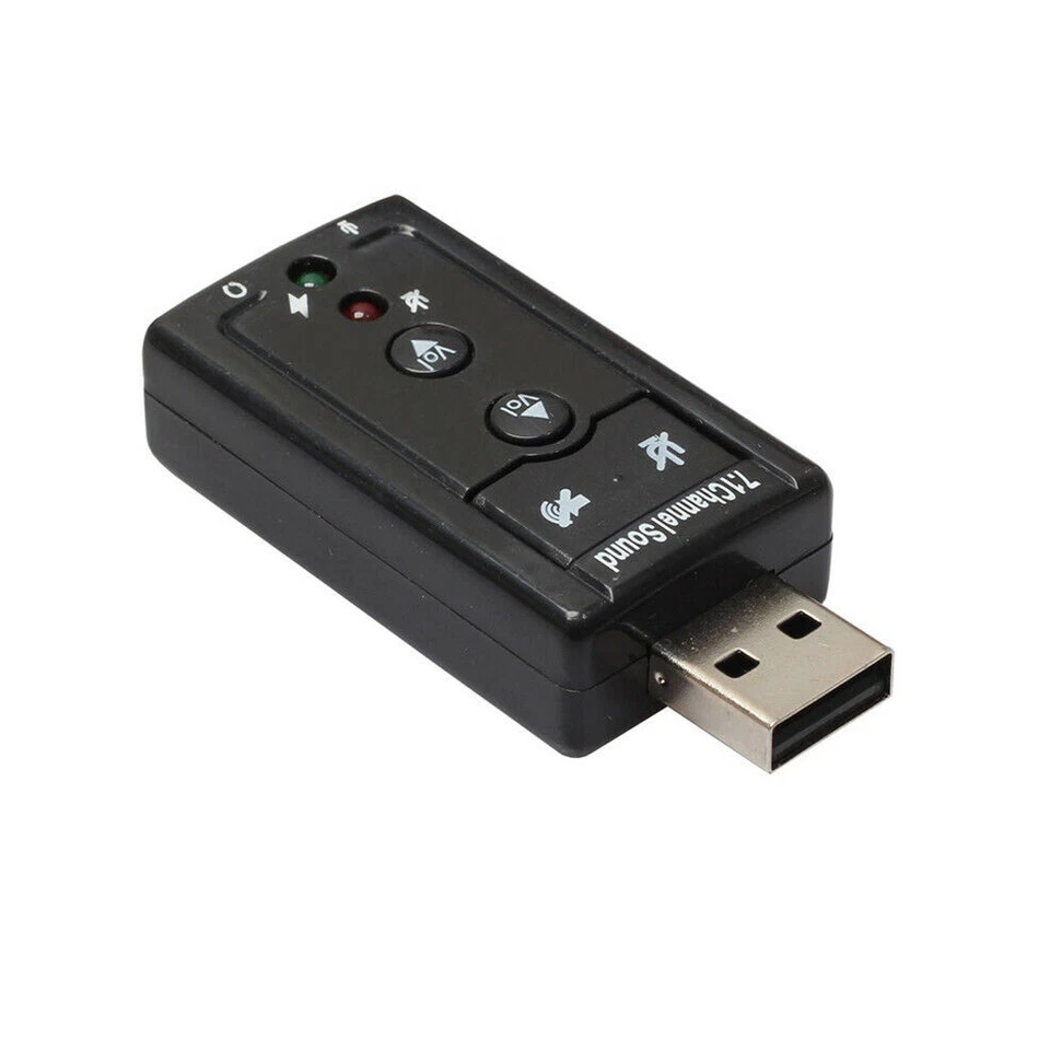 Mini USB 2.0 3D virtual adapter 12mbps, sound card with 7.1 sound card adapter - Image 2 of 4