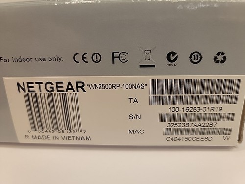 Netgear Universal WiFi Range Extender Model WN2000RPT-100NAS Internet Booster  - Picture 5 of 7