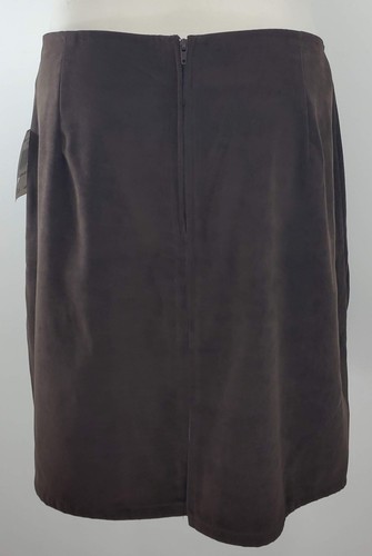 Vintage NWT JR Bentley Skirt - Size 16 - Brown - Zipper in Back - Slit in Back - Picture 7 of 14