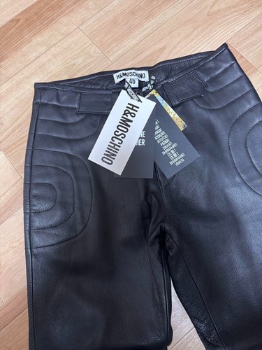 Leather Moschino Pants Rider Jacket H&M Collab Size S New From Japan - Picture 4 of 11