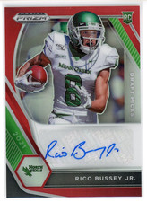 2021 Panini Prizm Draft Picks Rico Bussey Jr Red Rookie Auto /199 North Texas