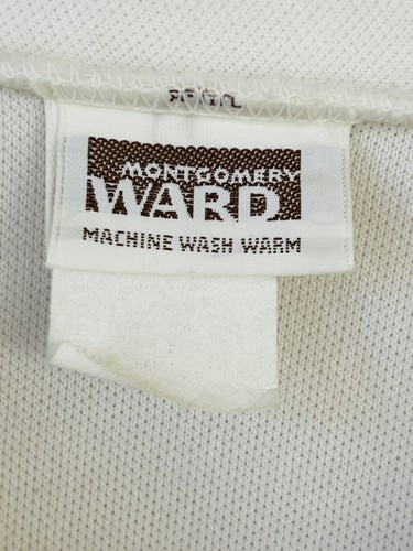 Vintage 70s Montgomery Wards Mod Tunika Top Wide Revers 1/4 Zip Geometric Circles L* - Bild 21 von 24