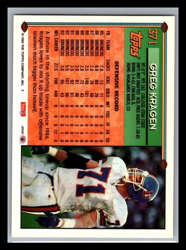 1994 Topps Football # 221 - 440 - Pick Your Card! - Picture 302 of 440