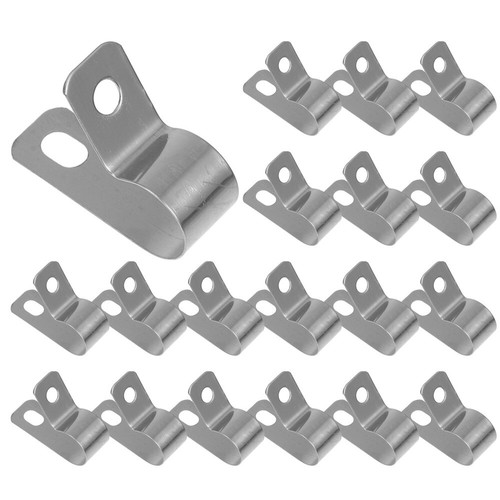 20 Pcs Cable Management Stainless Steel Wire Clamp Holders for Cables Clips - Picture 9 of 12