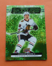 Connor Bedard RC, 2023-24 Upper Deck, Dazzlers Green DZ-79, Chicago Blackhawks