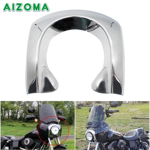 Chrome Motorcycle Fairing Headlight Bezel Trim Cover For Harley Dyna FXD T-Sport - Picture 1 of 11