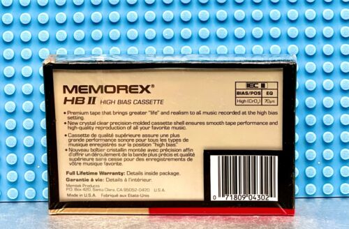 MEMOREX HB II 90 TIPO II CINTA DE CASETE EN BLANCO (1) (SELLADA) - Imagen 2 de 3