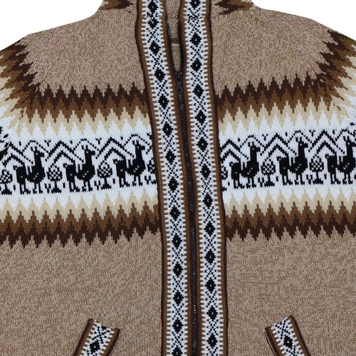 HERREN HANDMADE ANDEAN ALPAKA ZIP HOODIE PULLOVER GR. M - Bild 74 von 117