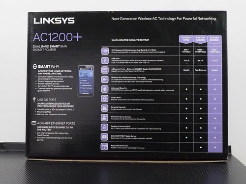 Linksys AC1200+ Dual Band SMART Wi-Fi Gigabit Router Model EA6350 - Picture 6 of 6