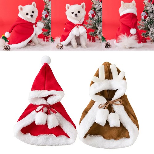 Bunter Weihnachten Hund Umhang Weihnachtsbaum Kostüm Haustier Verkleidung Kleidung Haustier Cape/ - Bild 4 von 20