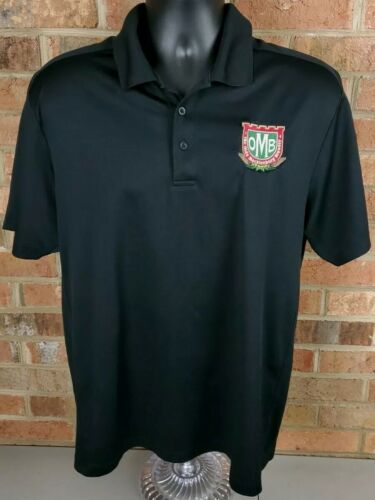OMB Olde Mecklenburg Brewery Copper Ale Mens Large Polo Shirt Charlotte NC