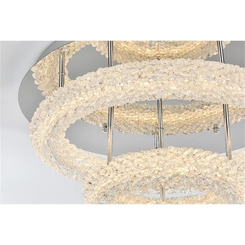 Elegant Lighting Bowen 22" 2-Light Metal Adjustable LED Flush Mount in Chrome - Picture 6 of 10